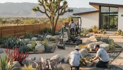 Palm Springs, CA landscaping design for drought-tolerant desert yard
