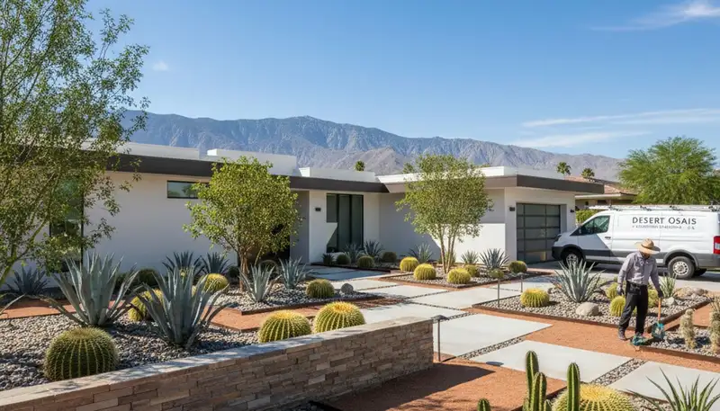 Palm Springs, CA landscaping design services for custom desert yards and outdoor living spaces