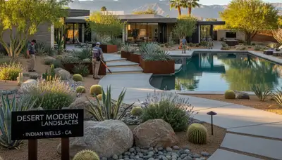 Palm Springs, CA landscaping design service for custom desert landscape installations