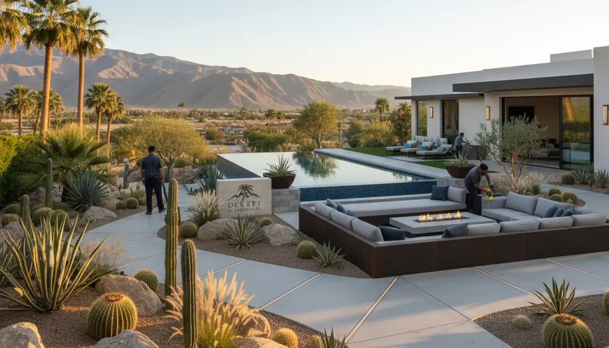 Palm Springs, CA landscaping design for a custom desert garden and drought-tolerant outdoor space