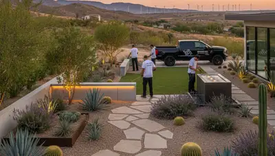 Palm Springs, CA landscaping design for a desert-friendly residential outdoor space